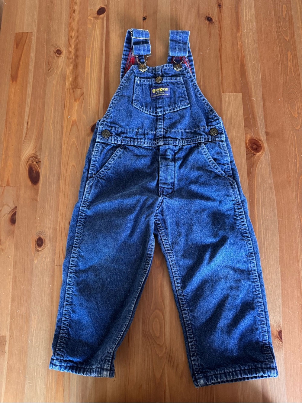 OshKosh B'gosh Dark Blue Denim Kids Overalls with Bib Pocket